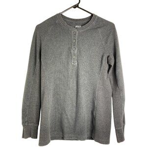 Duluth Trading Co Thermal Henley Long Sleeve Navy Shirt Mens Size XSmall